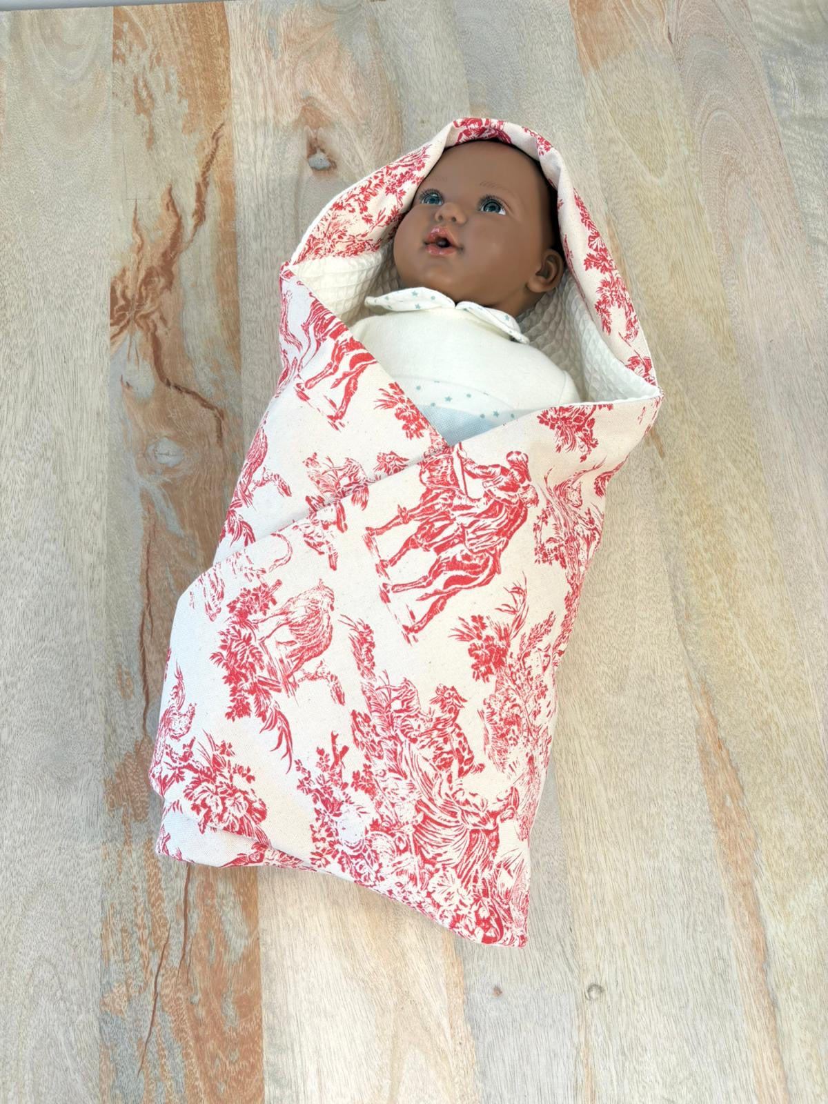 Cape de Bain Rouge & Beige