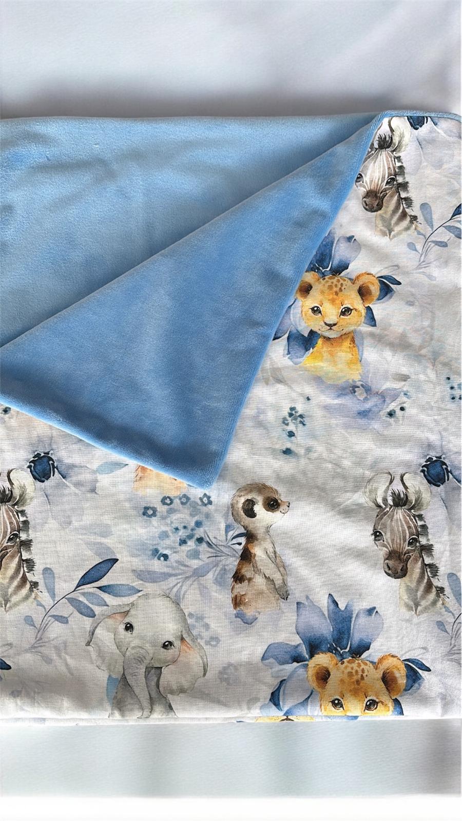 Couverture Baby Savane Bleu