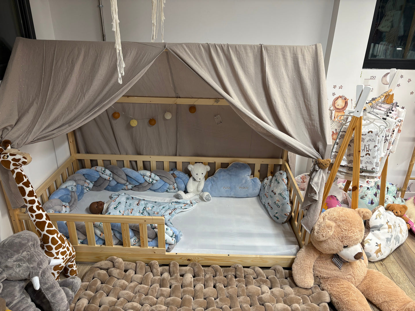 Tapis de Sol Tressé – Minky Marron