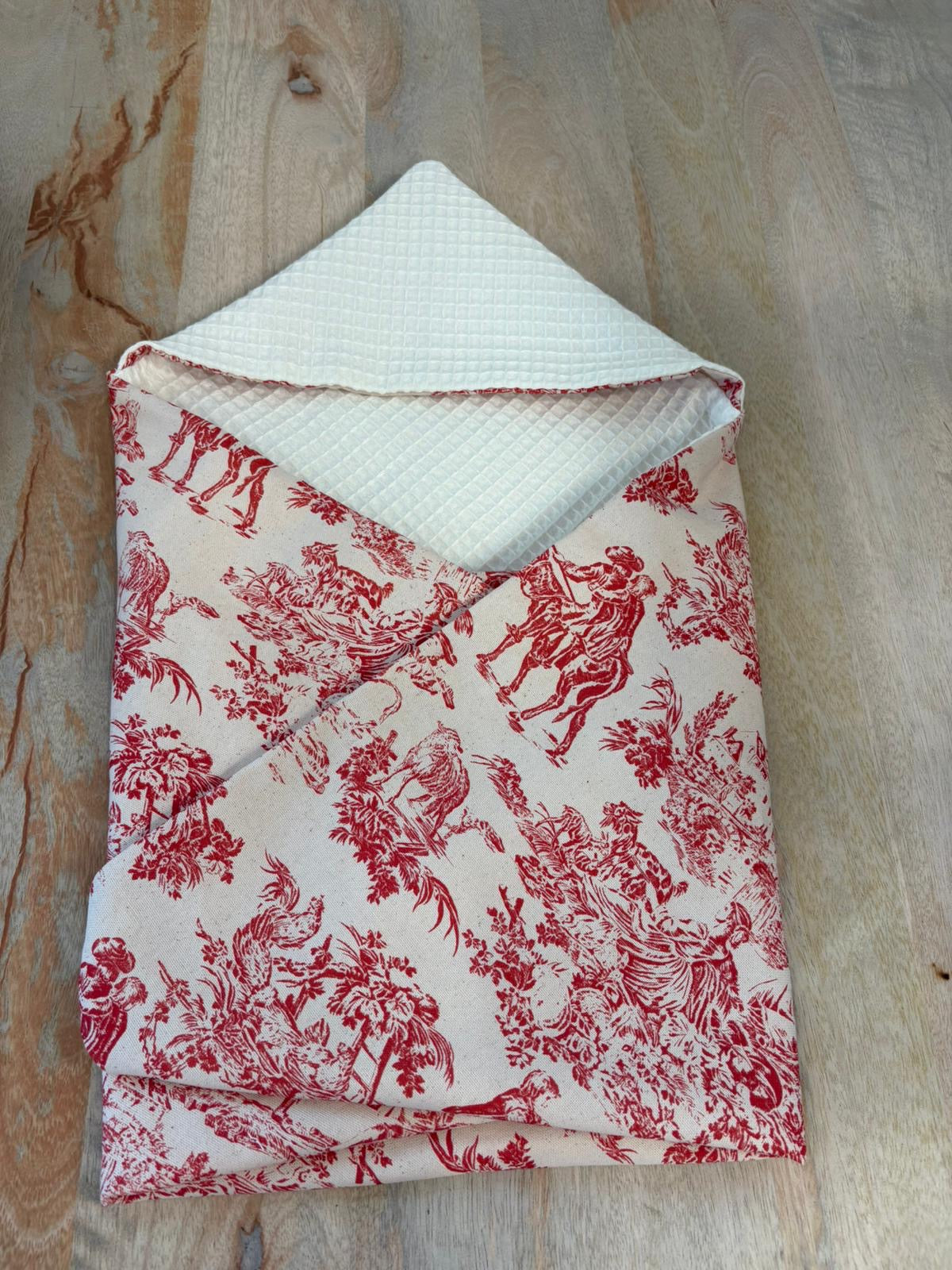 Cape de Bain Rouge & Beige