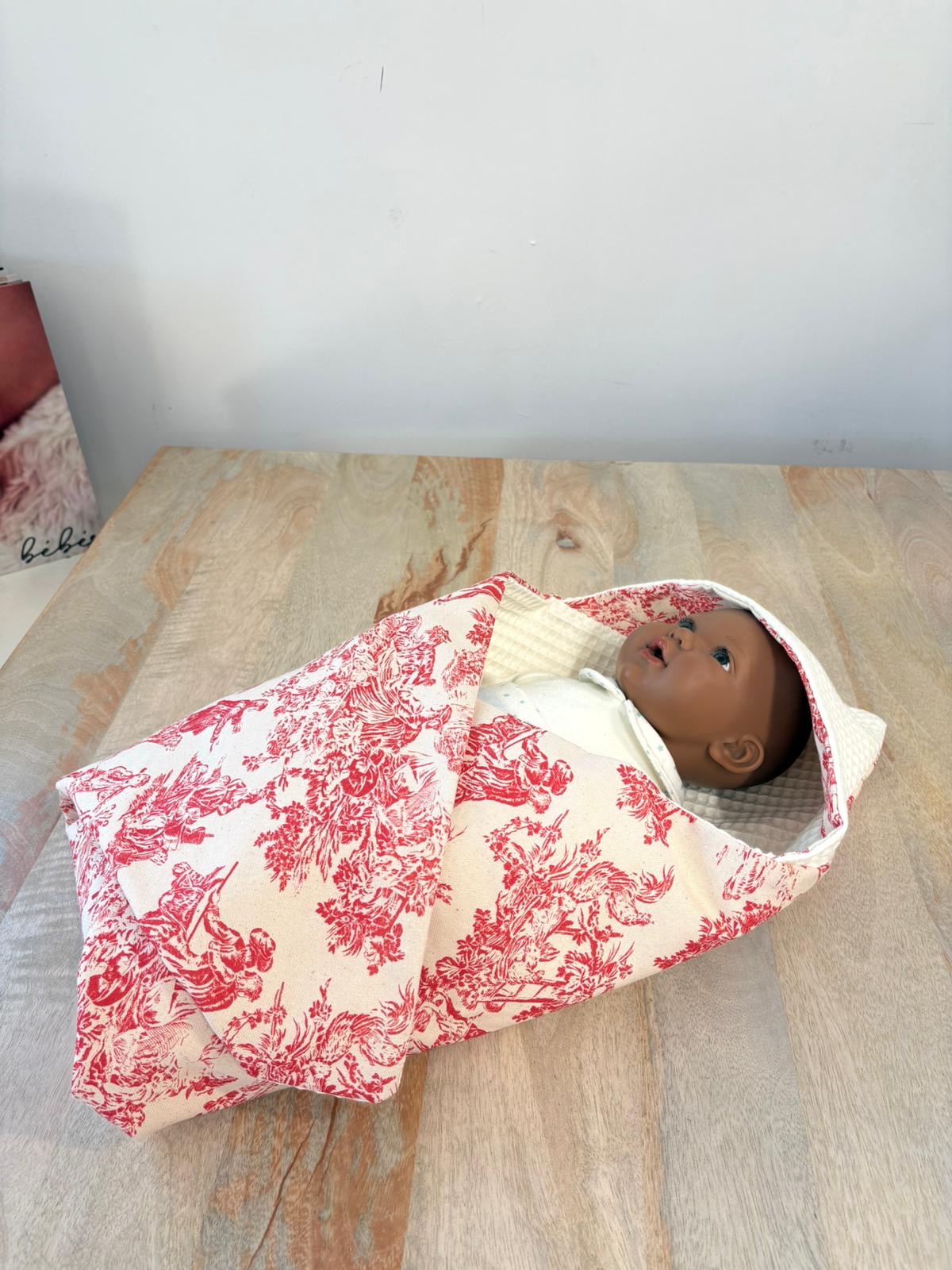 Cape de Bain Rouge & Beige