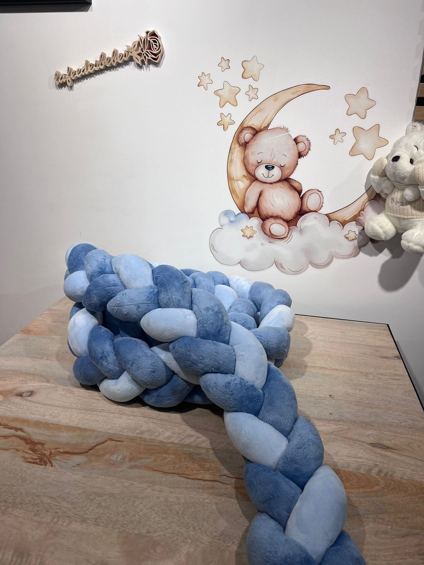 Tresse de Lit Bleu & Bleu clair