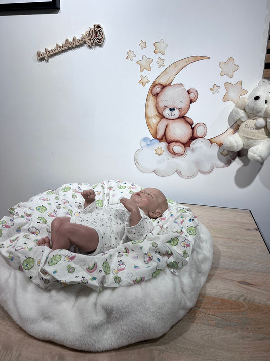 Œuf Cocon Blanc & Motif petite souris