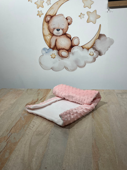 Tapis Nomade Rose & Blanc