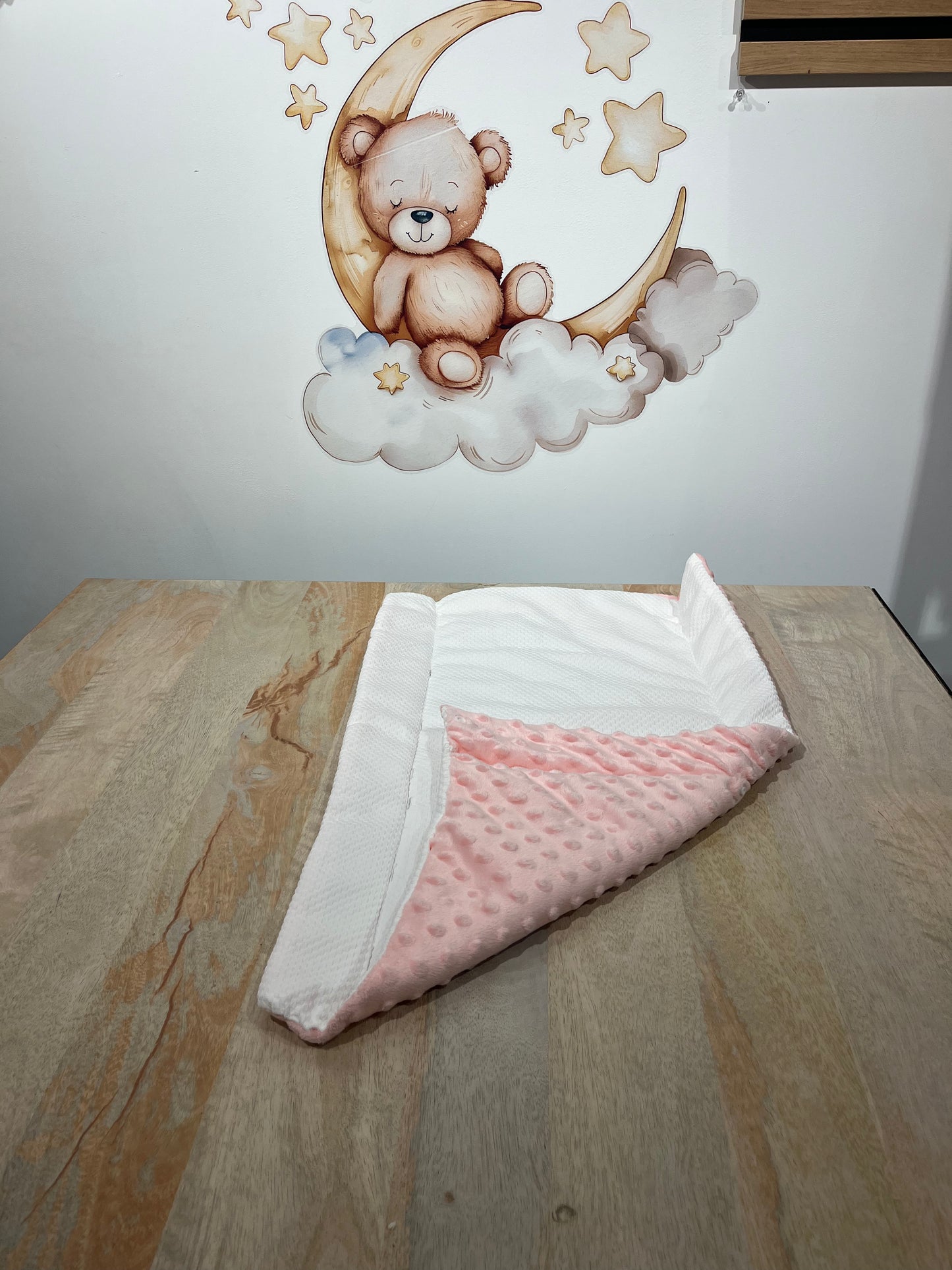 Tapis Nomade Rose & Blanc