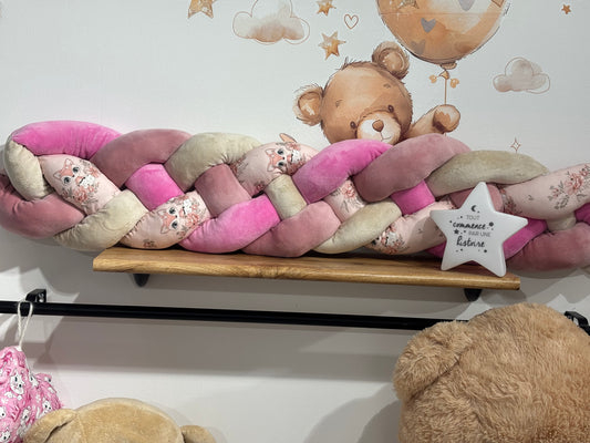 Coussin Tressé Beige , Rose & Renard