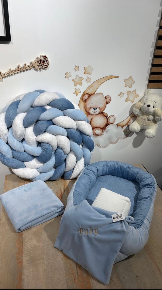 Lot Tresse de Lit, Réducteur, Couverture 2en1 & 1 Doudou Brodé Offert