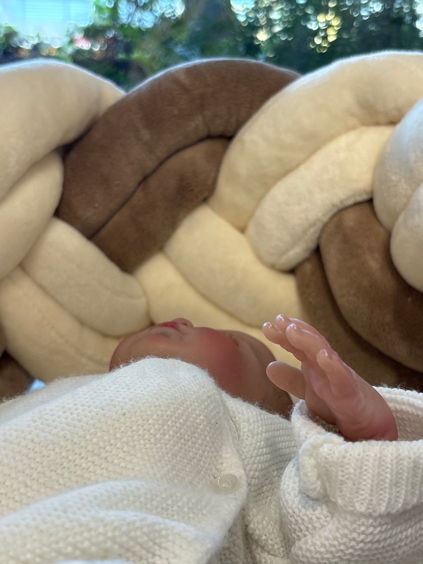 Tresse de Lit 6 Brins Beige & Marron