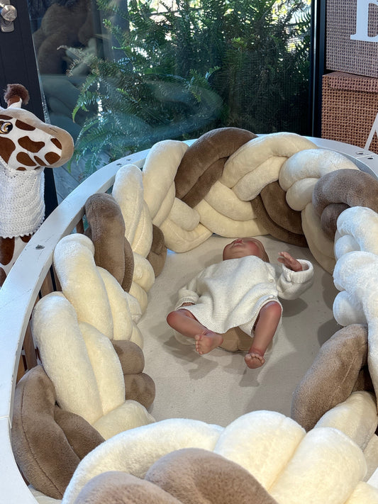 Tresse de Lit 6 Brins Beige & Marron