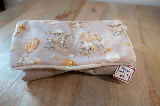 Matelas à langer avec rangements Beige Motif Manège