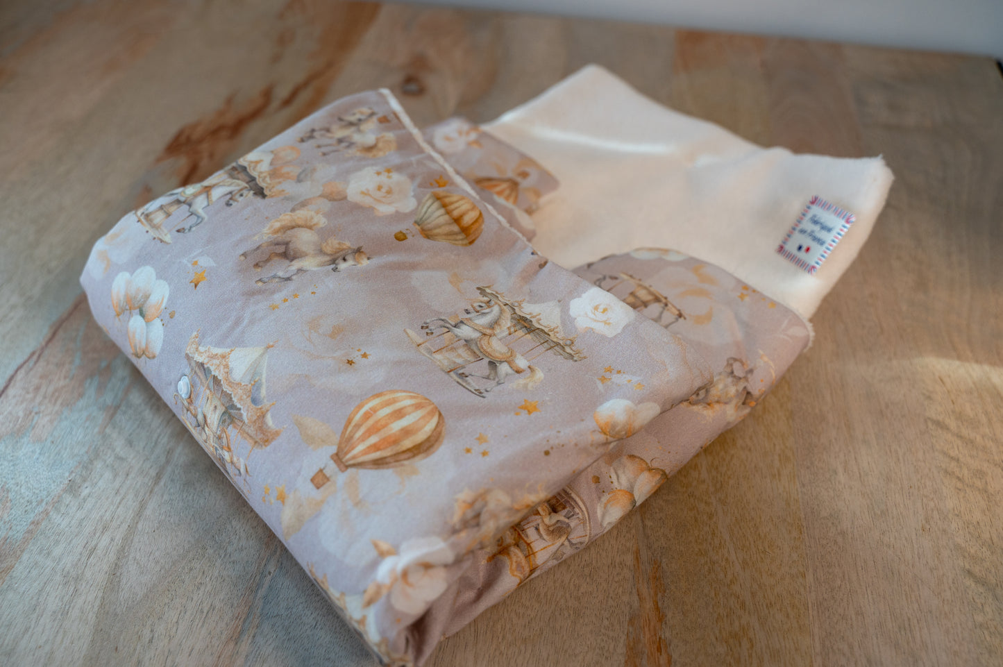 Matelas à langer avec rangements Beige Motif Manège