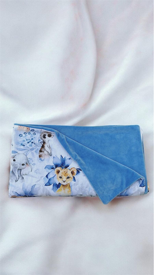 Couverture Baby Savane Bleu