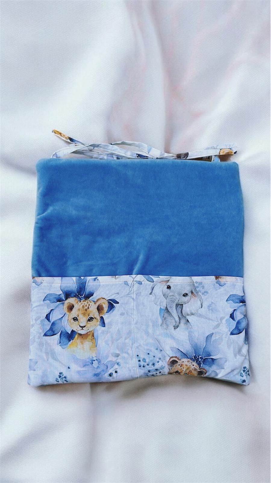 Range Doudou & Tétine Baby Savane Bleu