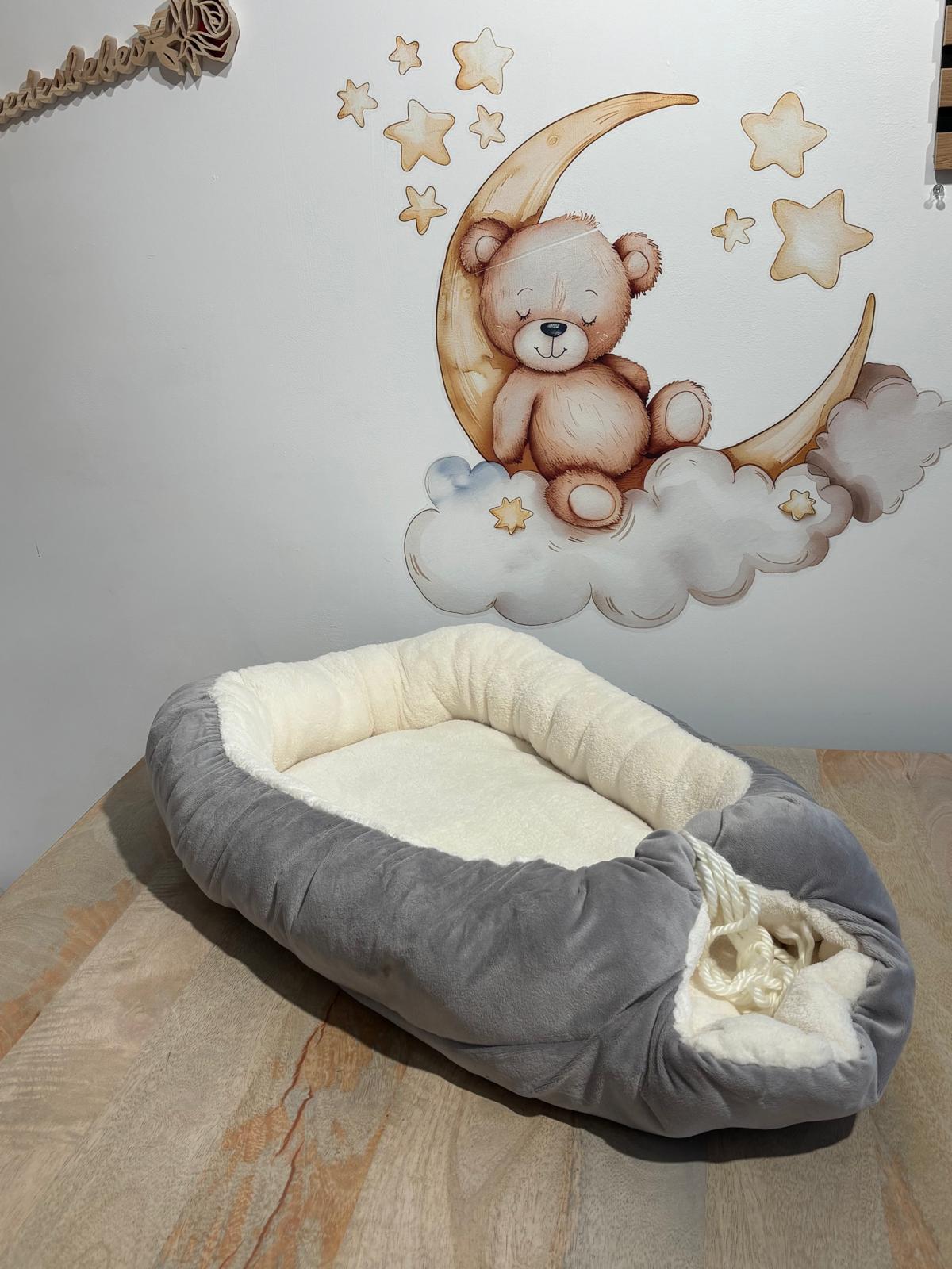 Réducteur de Lit Beige & Gris