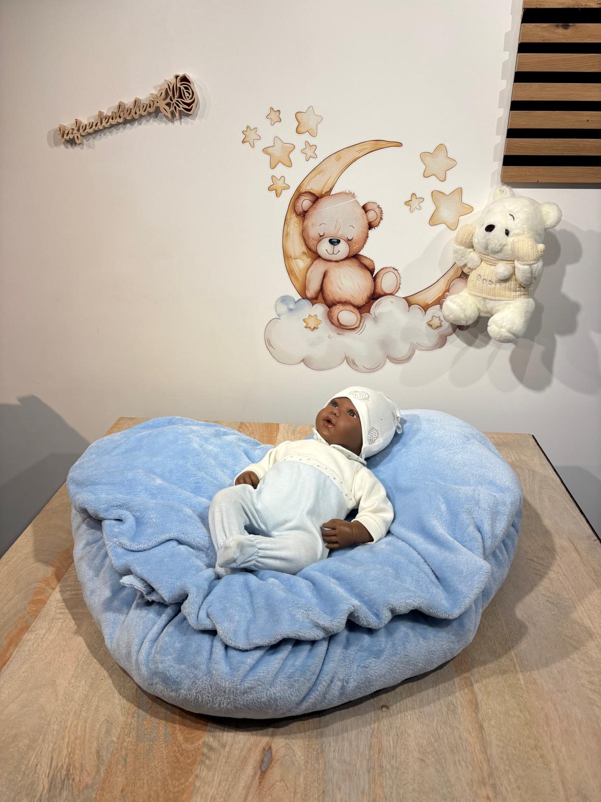 Œuf Cocon en Cœur Bleu